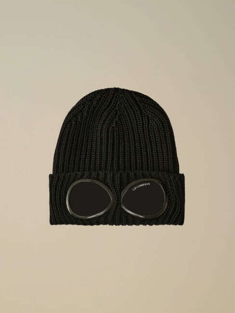 Goggle Beanie schwarz