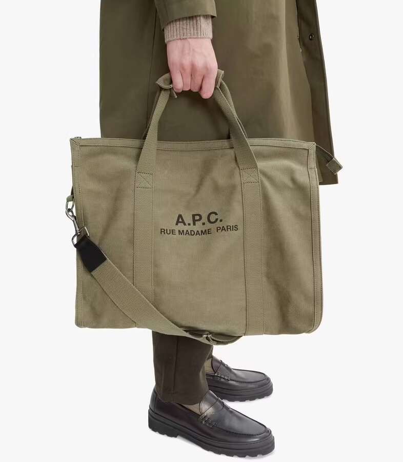 Weekender-Tasche mit Logo-Print khaki