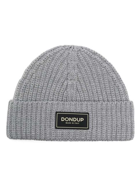 Beanie mit Logo-Patch grau