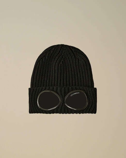 Goggle Beanie schwarz